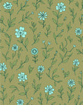 Botanical Floral Hand-Drawn Pattern Rug