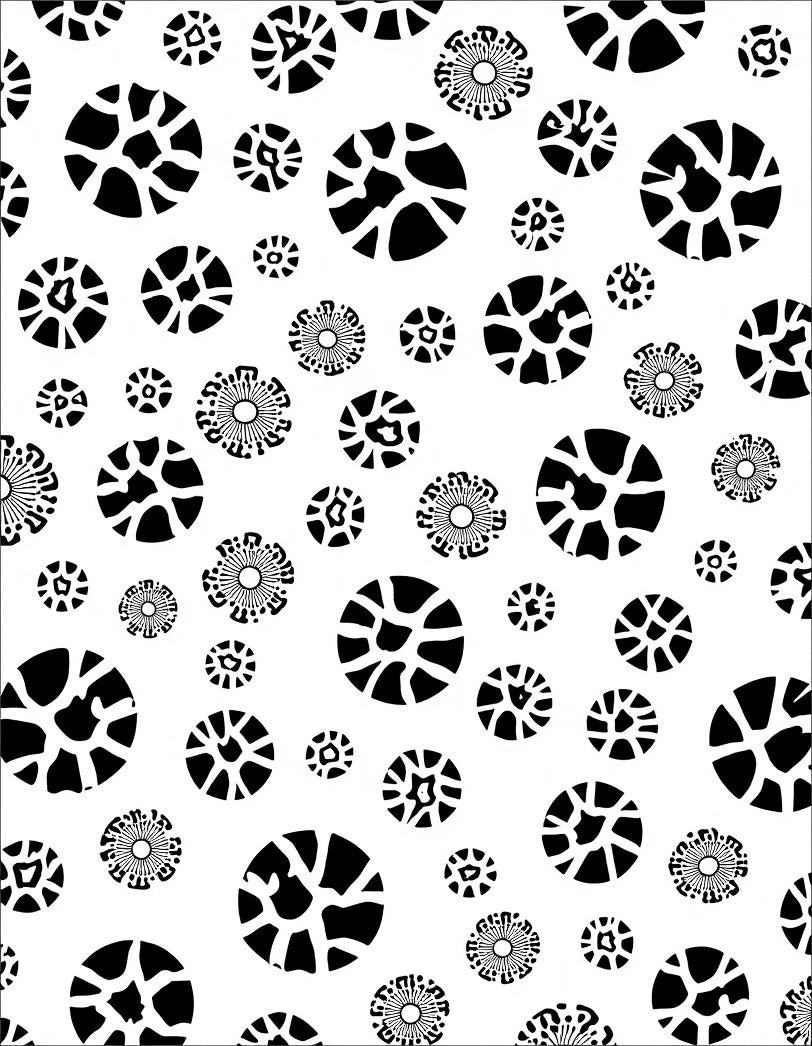 Abstract Organic Pattern Circles Rug