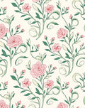 Vintage Floral Vine Scroll Rug