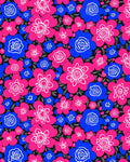 Bright Floral Pattern Vivid Design Rug