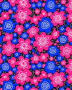 Bright Floral Pattern Vivid Design Rug