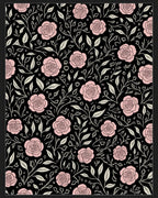 Pink Roses Floral Pattern Design Rug