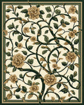 Elegant Floral Vine Botanical Pattern Rug