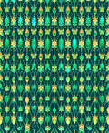 Emerald Beetles Butterflies Geometric Pattern Rug