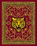 Bold Tiger Floral Regal Design Rug