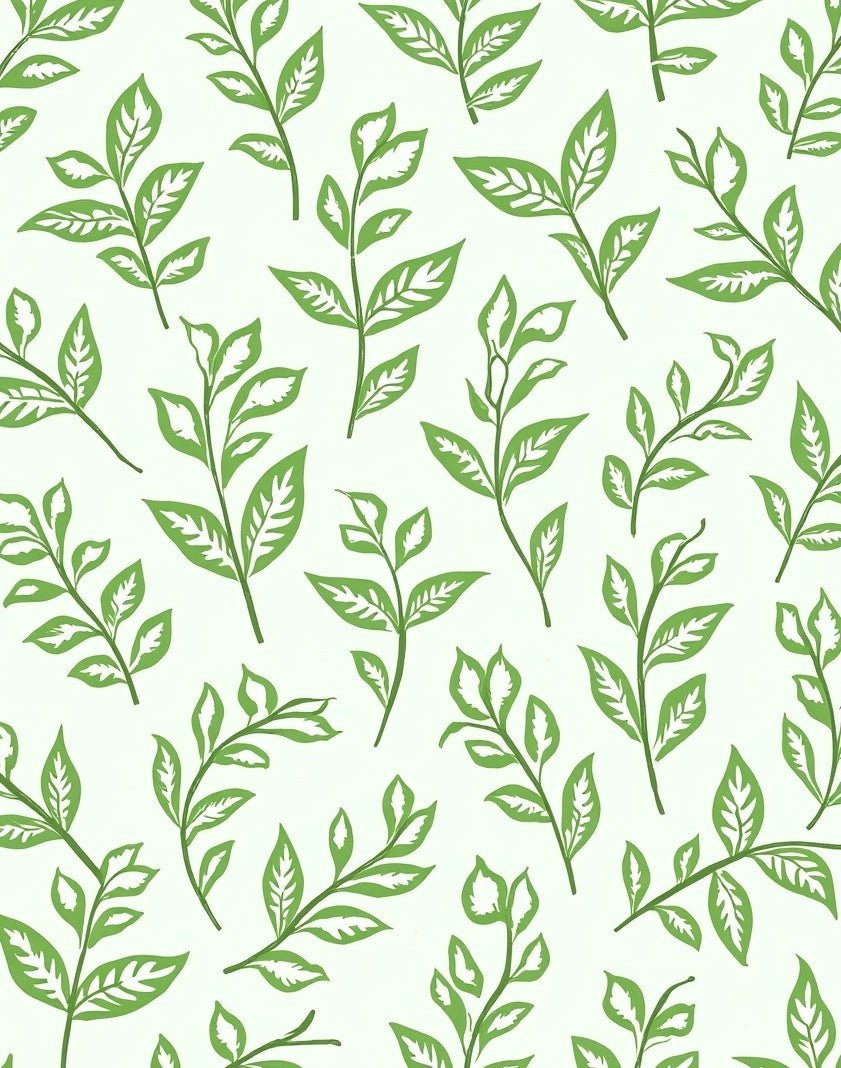Leafy Branch Pattern With Greenery Accents Rug
