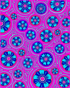 Floral Circles Pattern Design Rug