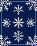 Deep Blue Snowflake Collection Rug