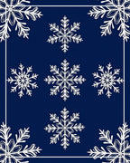 Deep Blue Snowflake Collection Rug