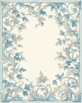 Classic Floral Scrollwork Vine Design Rug