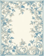 Classic Floral Scrollwork Vine Design Rug
