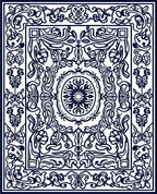 Classic Floral Medallion Intricate Design Rug