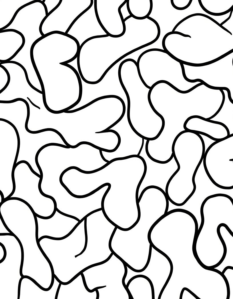 Abstract Blob Pattern Rug