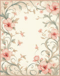 Delicate Floral Swirls Pastel Rug