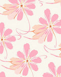 Delicate Pink Floral Swirl Pattern Rug