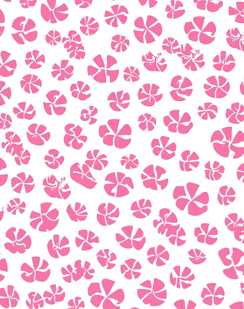 Pink Floral Abstract Pattern Design Rug