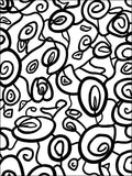 Abstract Swirls Organic Shapes Rug
