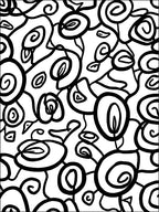 Abstract Swirls Organic Shapes Rug