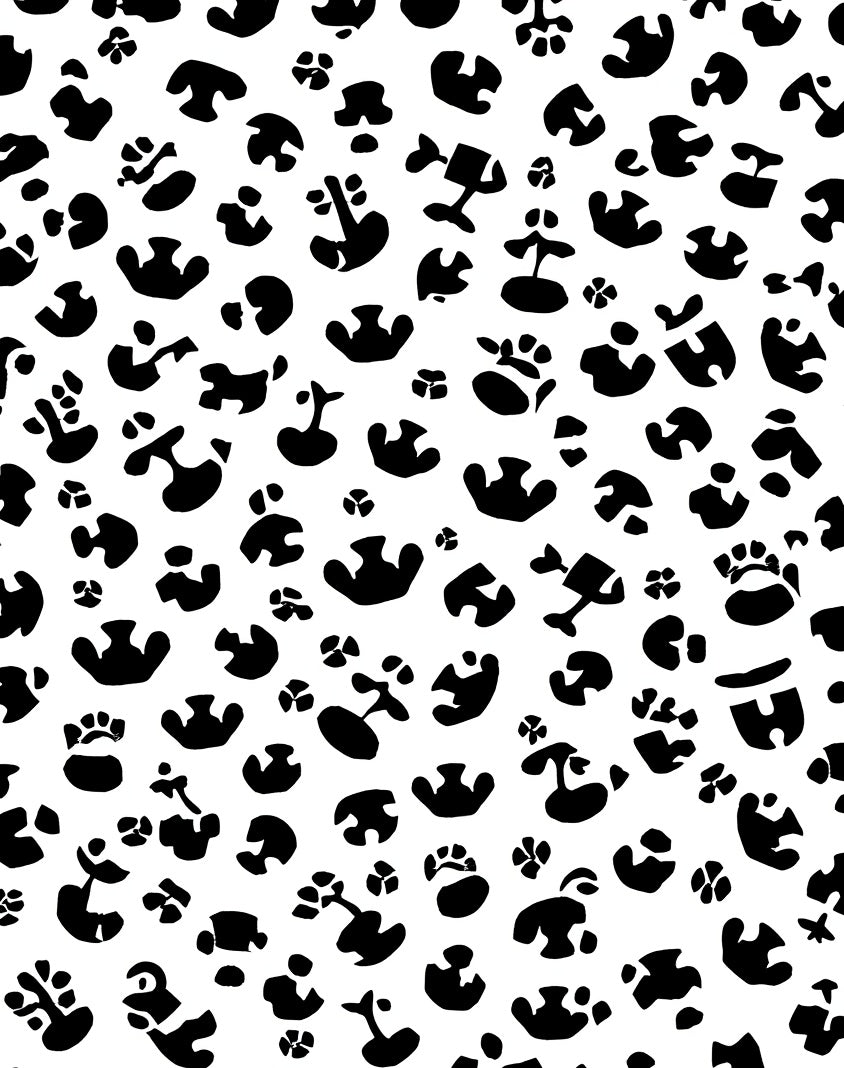 Abstract Animal Paw Print Design Rug