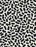 Abstract Black Pill Shape Pattern Rug