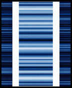 Cool Blue Gradient Stripe Design Rug