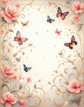Floral Butterfly Garden Design Rug