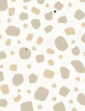 Neutral Terrazzo And Flower Pattern Rug