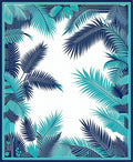 Tropical Palm Leaf Pattern Design Rug