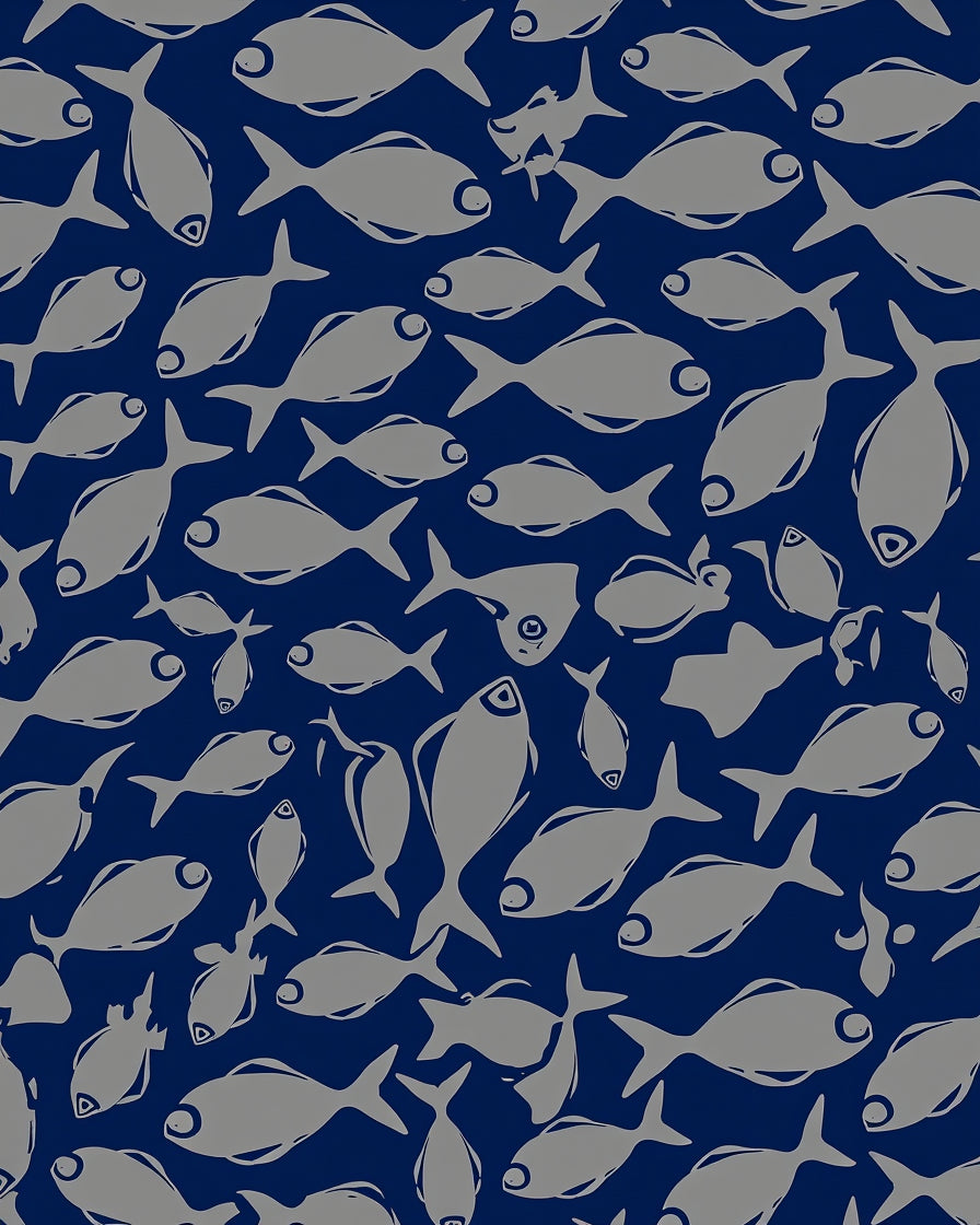 School Of Fish Pattern Rug