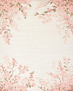 Delicate Pink Blossom Branches Rug