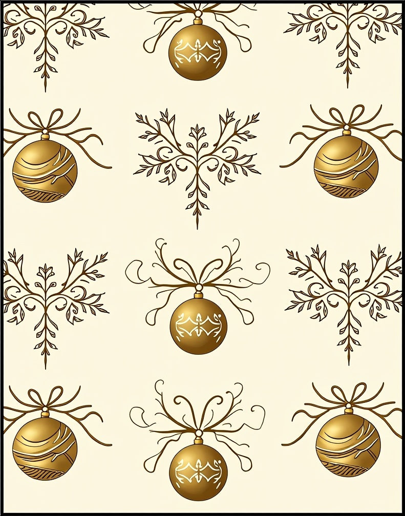 Golden Ornate Ornament Branch Medallion Rug