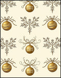 Golden Ornate Ornament Branch Medallion Rug