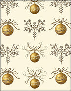 Golden Ornate Ornament Branch Medallion Rug