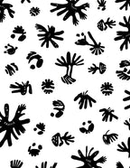 Abstract Starburst And Blob Pattern Rug