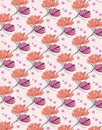 Whimsical Flower Star Pattern Design Rug
