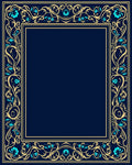 Ornate Floral Border Design Rug