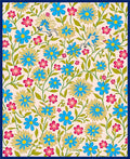 Playful Floral Creatures Print Design Rug