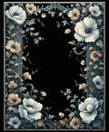 Ornate Floral Scrollwork Pattern Rug