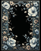 Ornate Floral Scrollwork Pattern Rug