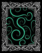 Art Nouveau Swirling Vine Pattern Rug