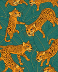 Vibrant Jungle Leopard Print Design Rug