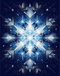 Abstract Snowflake Geometric Pattern Rug