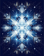 Abstract Snowflake Geometric Pattern Rug