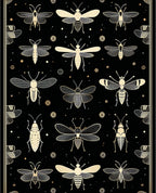Elegant Insect Collection Design Rug