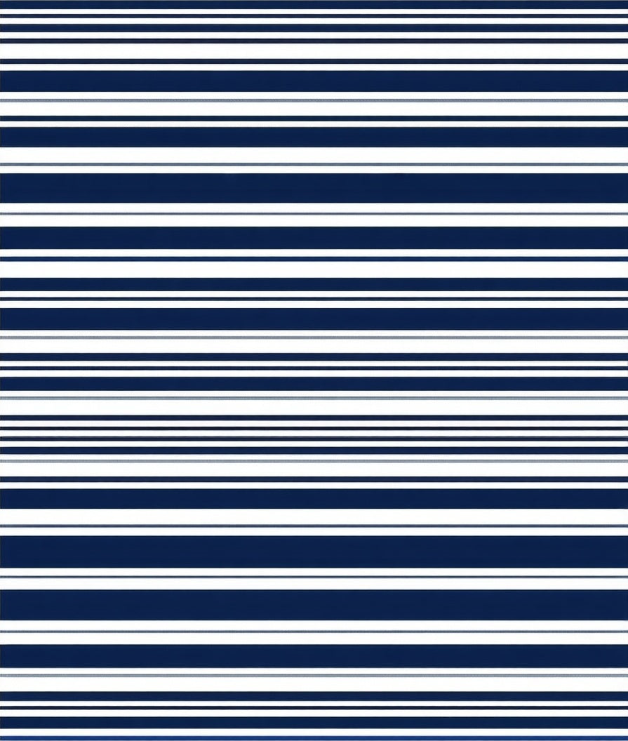 Navy White Classic Stripe Pattern Rug