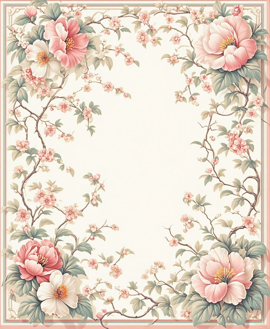 Blossom Vine Floral Pattern Rug