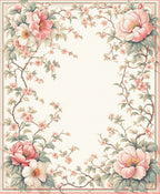 Blossom Vine Floral Pattern Rug
