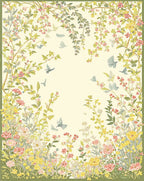 Whimsical Floral Birds In Spring Garden Rug