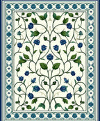 Intricate Floral Nature Motifs Rug