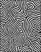 Bold Black White Abstract Pattern Rug